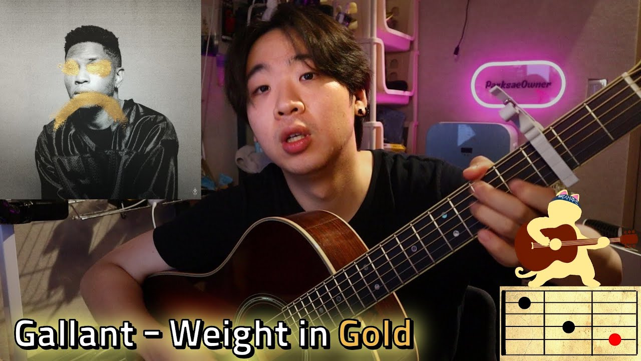 5분 이면 마스터 할수있는 개 띵곡 / Gallant - Weight in Gold [Lesson,코드,악보,강좌]