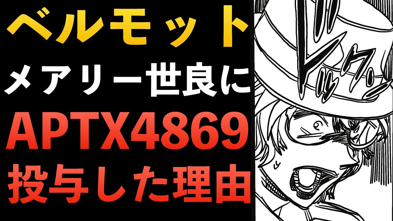 【ベルモット×メアリー】APTX4869を服用した理由！【黒の組織】コナン考察