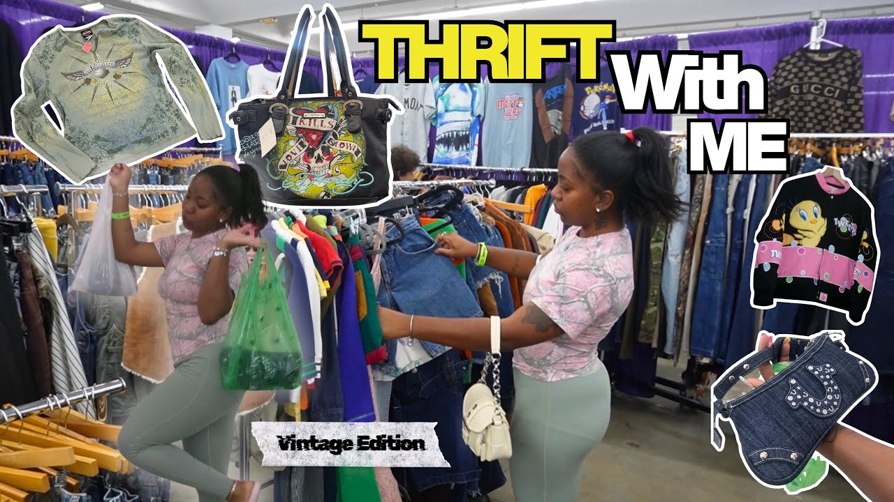 THRIFT WITH ME | (vintage edition).☆ ˘͈ ᵕ ˘͈ 🛍️•🎀