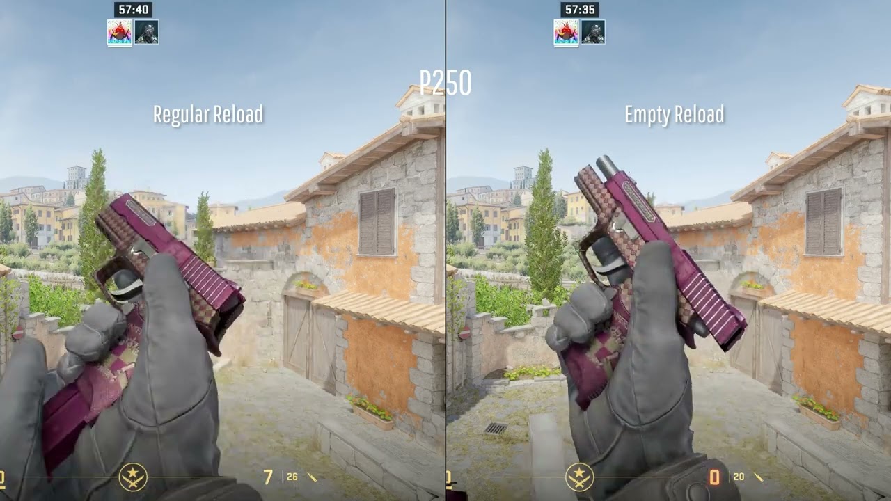 Counter-Strike 2 Pistol Empty Reload Animation Update Comparison