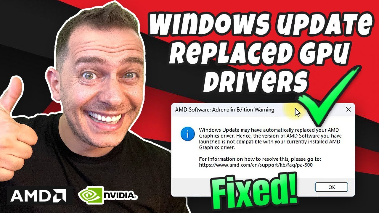Исправлено! Центр обновления Windows заменил графический драйвер AMD (предупреждение об адреналине)