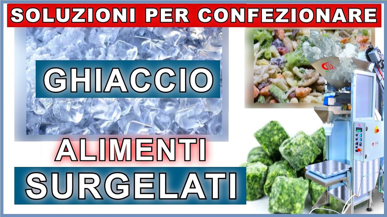 Imbustatrici, pesatrici per ghiaccio🧊 e  vari alimenti surgelati