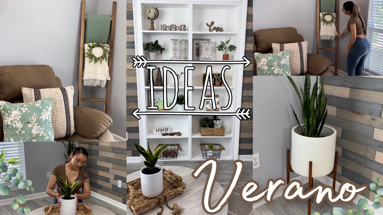 TRANSFORMACION SALA🪴Rústico Moderno| Ideas Frescas|Rustic Living Room Decor #lauraweymandecolin