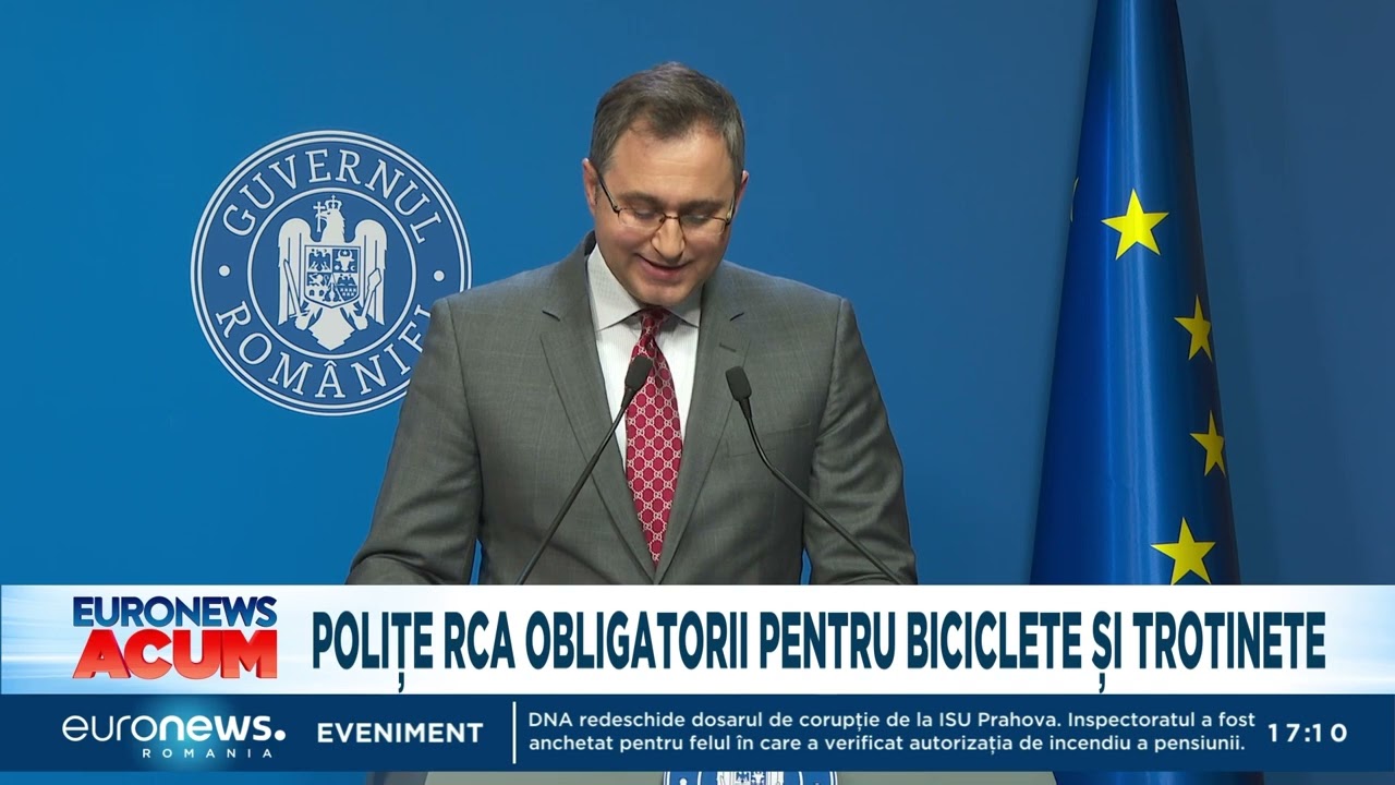 Polițele RCA vor fi obligatorii pentru biciclete și trotinete