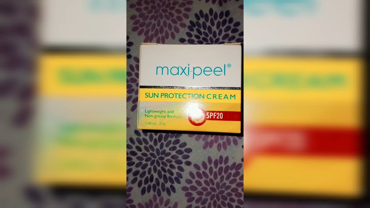 MAXIPEEL SUNPROTECTION CREAM SPF20 REVIEW | NicoTine Vlogs