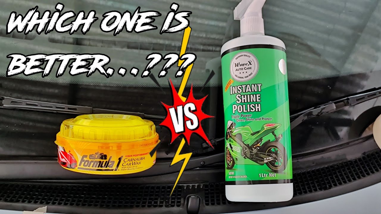 Formula 1 Car Wax VS Instant Shine Polish Comparison..