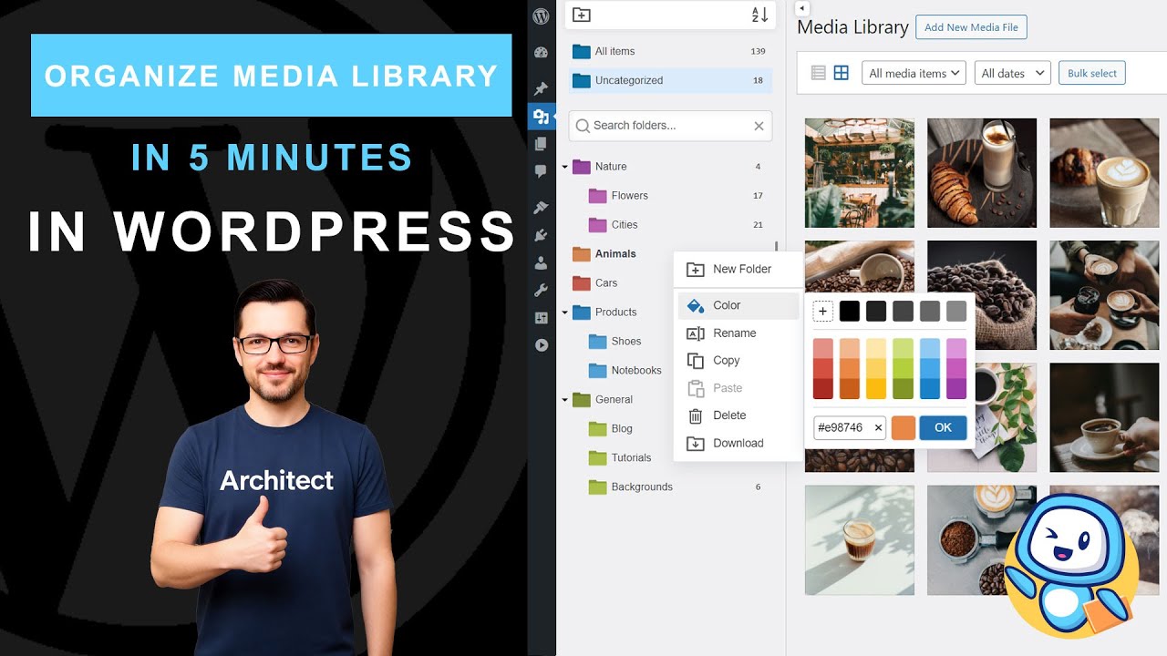 Organize Your WordPress Media Library in 5 Minutes! MediaCommander Plugin Demo