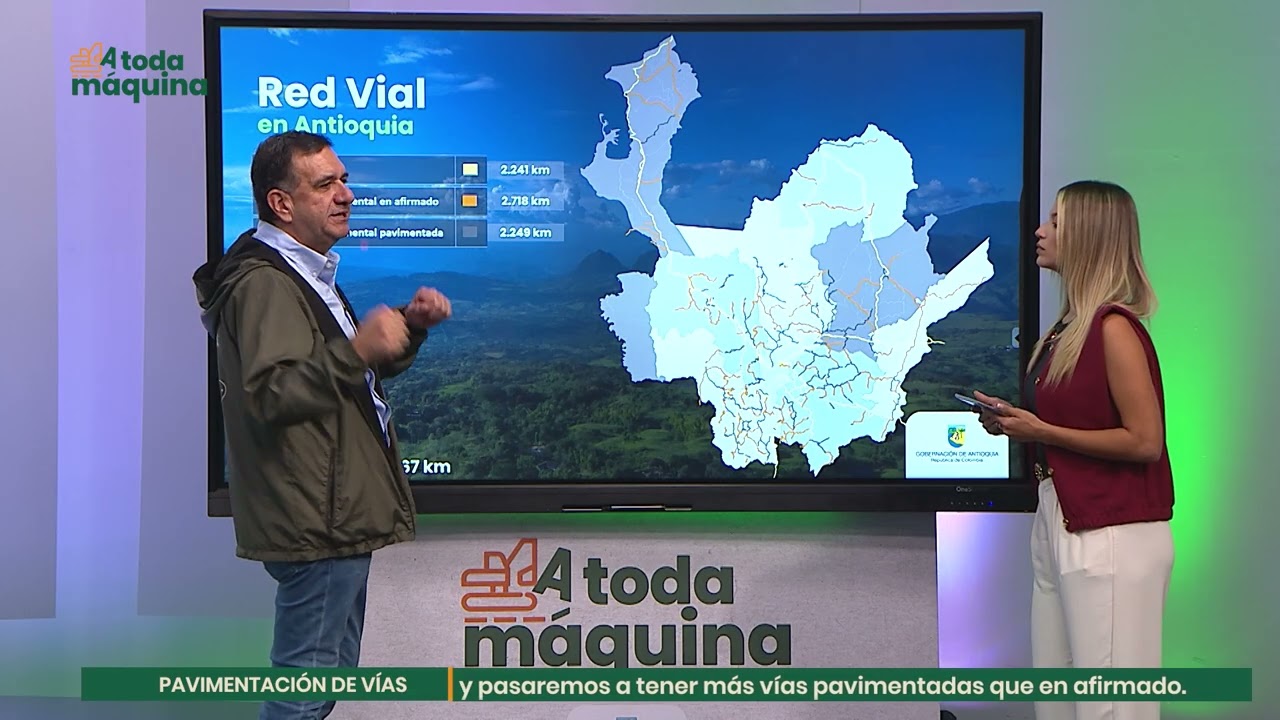 Vamos a dejar el 70% de las v&iacute;as de Antioquia pavimentadas