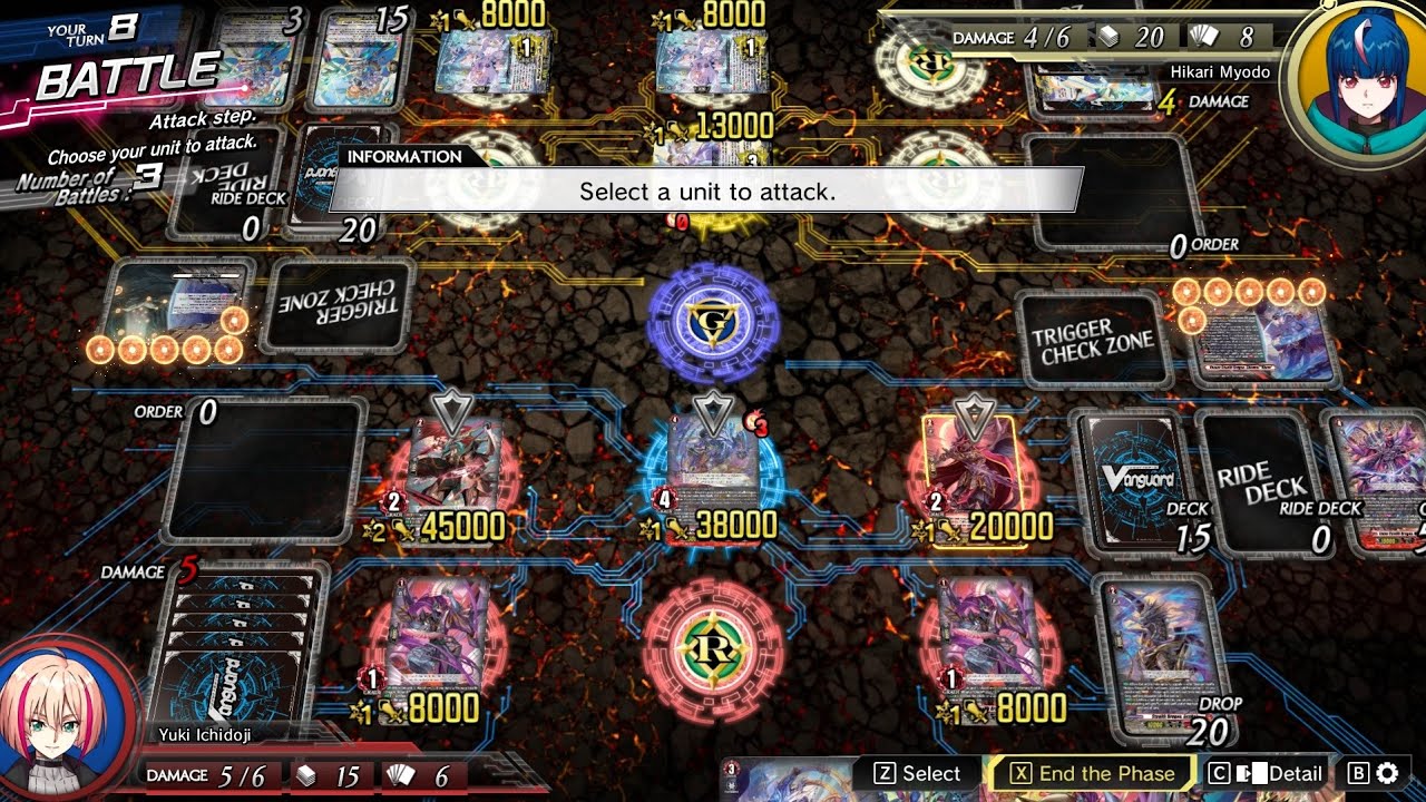 Doing 8 attacks in 1 turn vs AI - Cardfight!! Vanguard Dear Days 2 CPU Fight