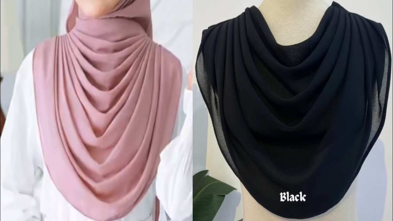 Drapery Instant Hijab & Cap Hijab Cutting and Stitching/ Cowl Hijab Design