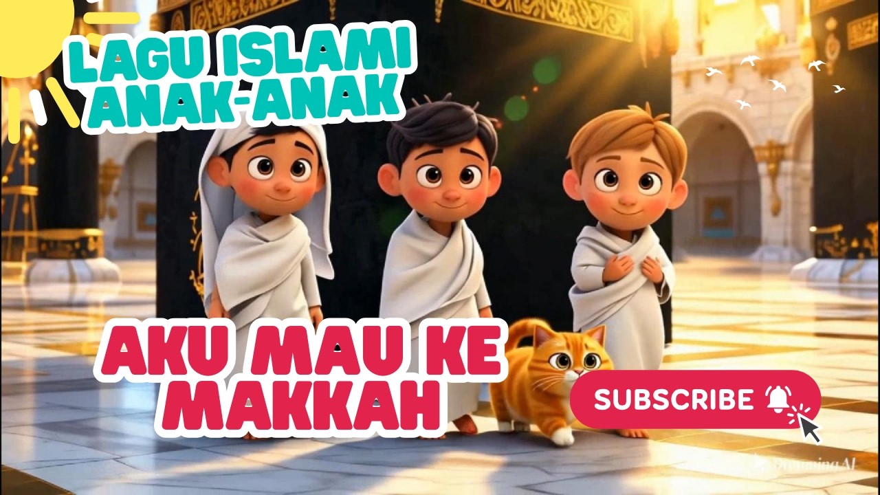 Aku Mau Ke Mekkah (Lirik Besar & Jelas) 🎤 Nyanyi Bareng Lagu Anak Muslim Terpopuler