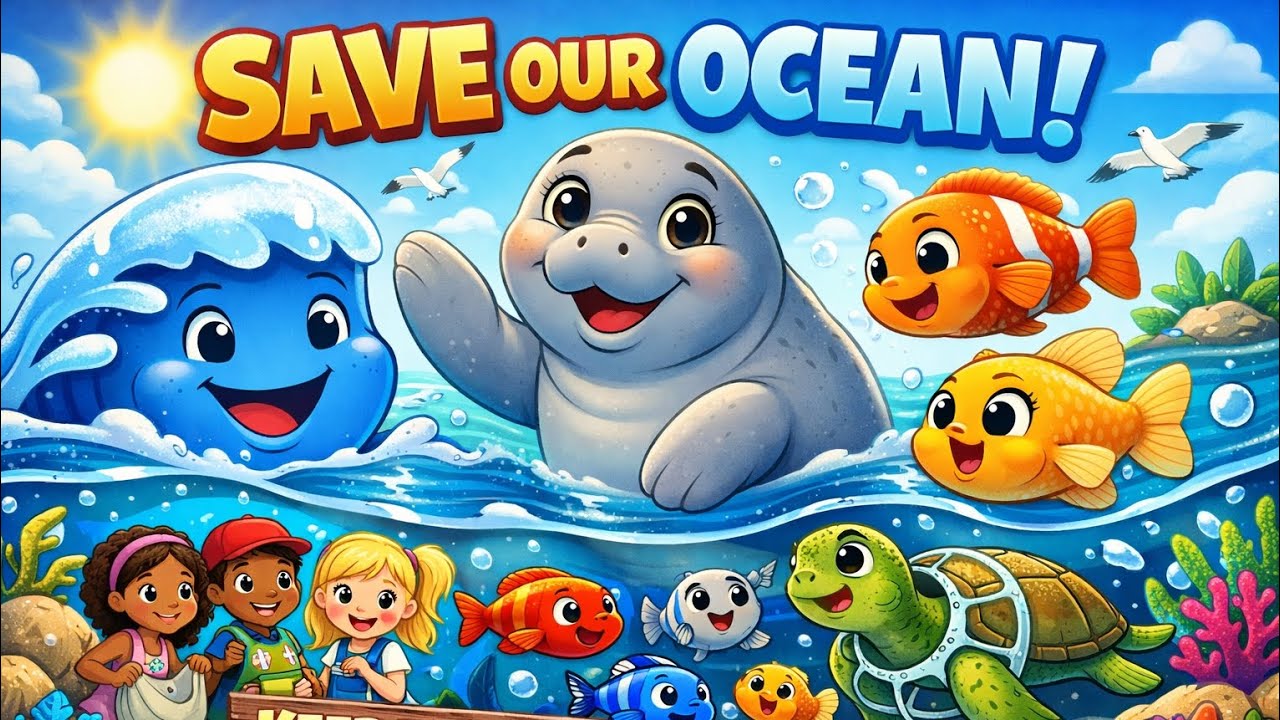 🌊 SAVE OUR OCEAN! | Kids Ocean Story About Keeping the Sea Clean 🐠💙.  #storytelling #ChildrensMusic 