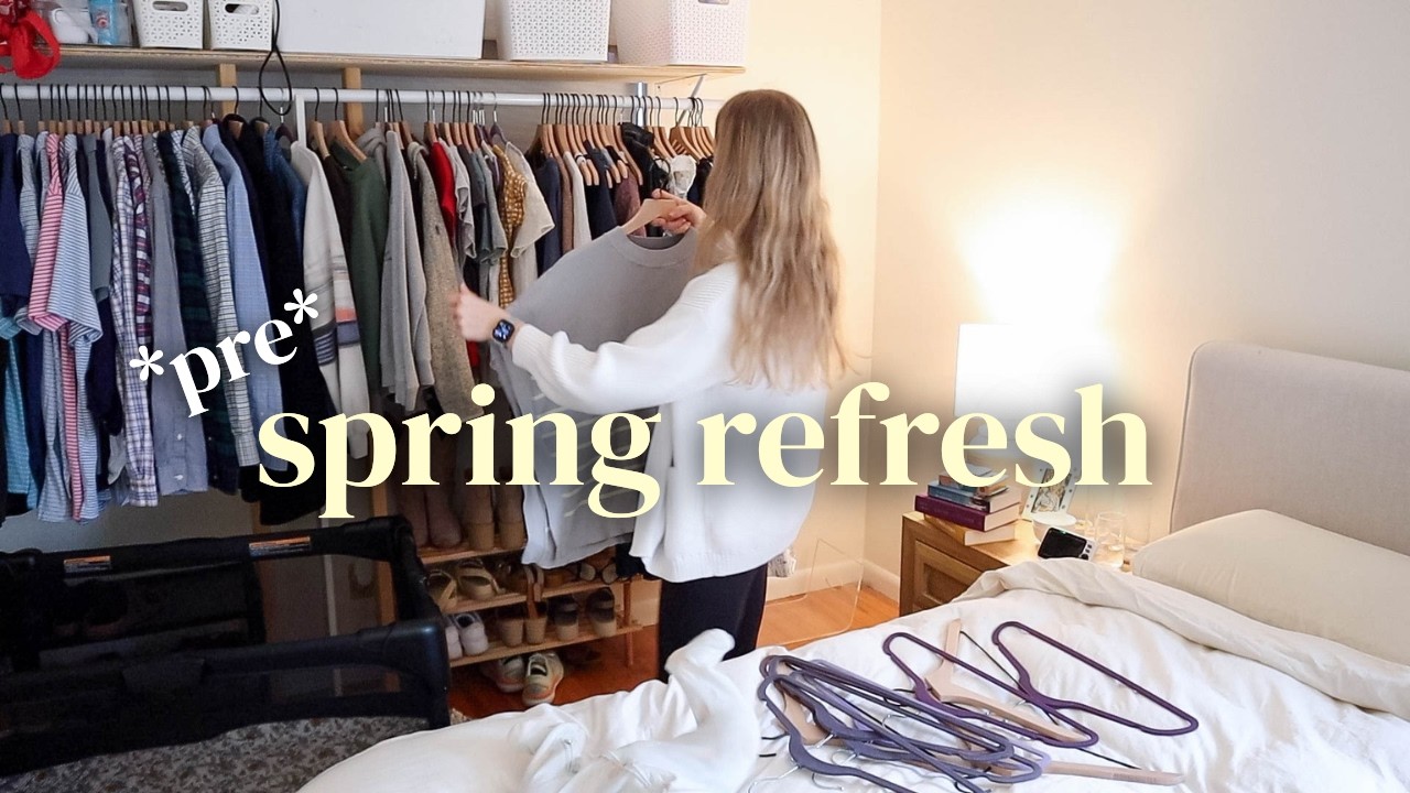 closet declutter, spring inspiration & thrifting 🌸🧺 | PRE-SPRING RESET