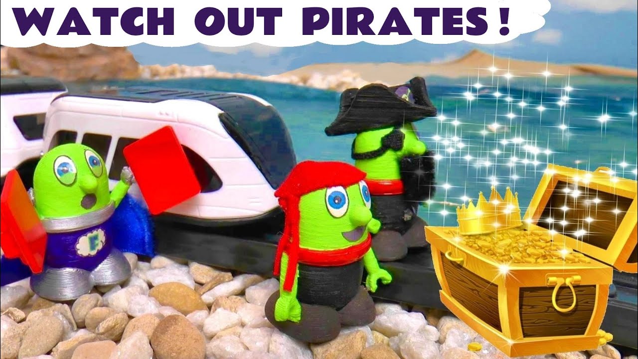 Pirates Treasure Hunt Story with Funny Funlings and Intellino Smart Train