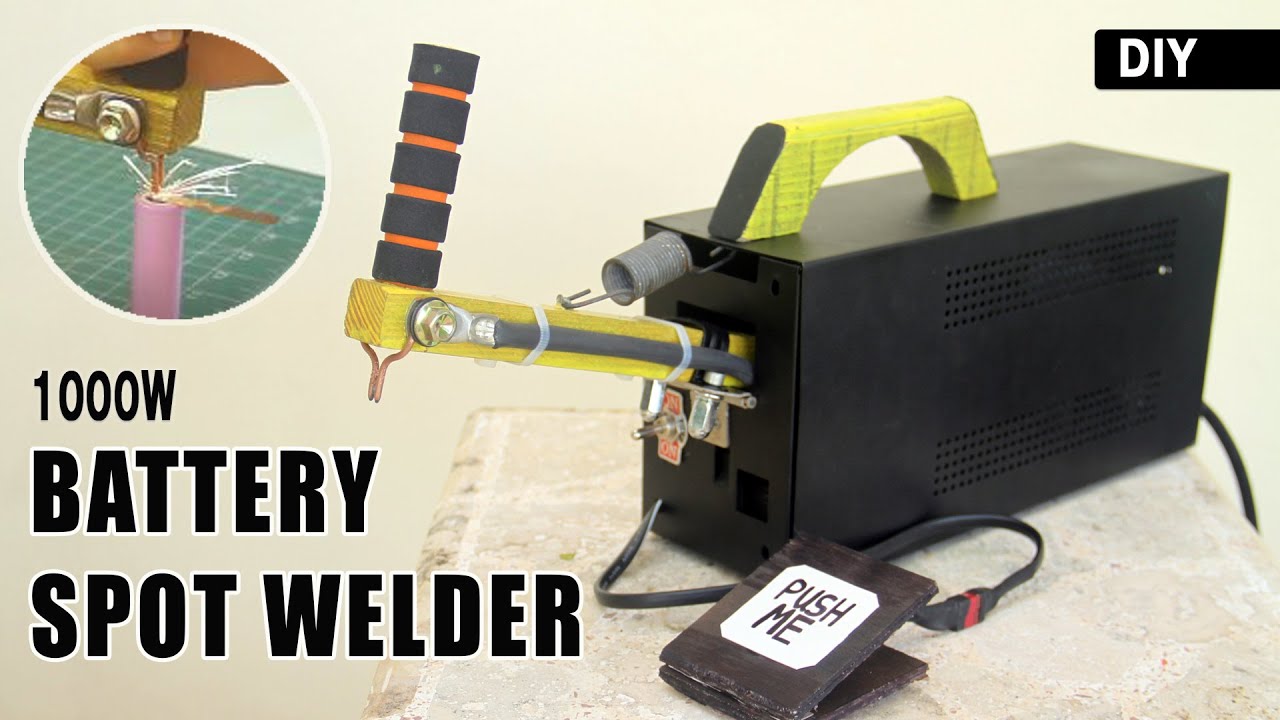 Build a 1000W Battery Spot Welder Using a Microwave Transformer | Step-by-Step Guide