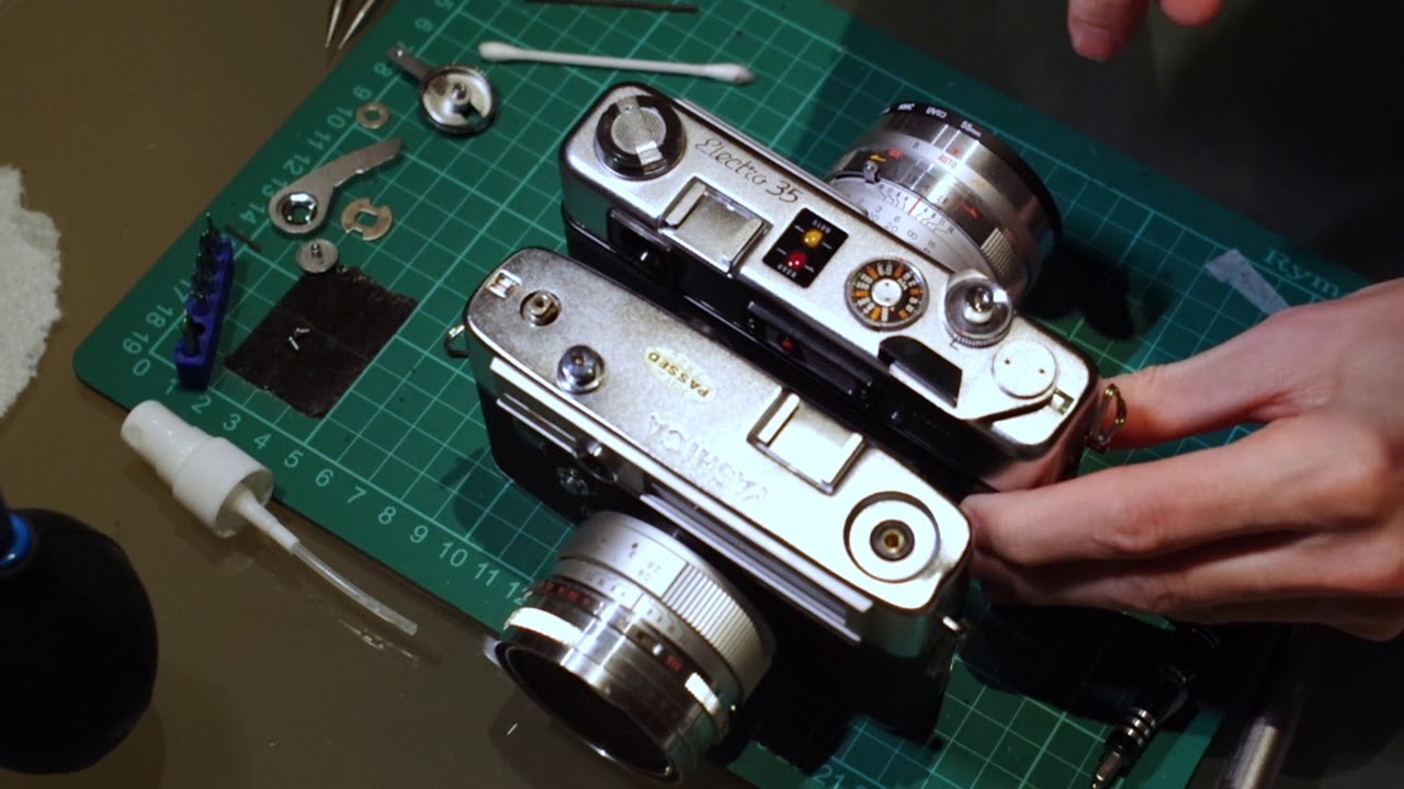 How to take off and clean Yashica Lynx and Electro Rangefinder and Viewfinder