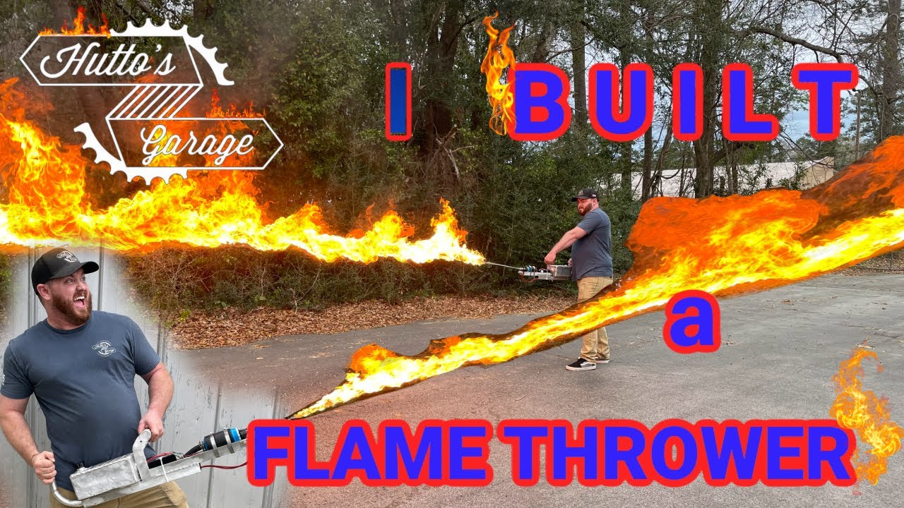 I Built a FLAME THROWER out of JUNK!!