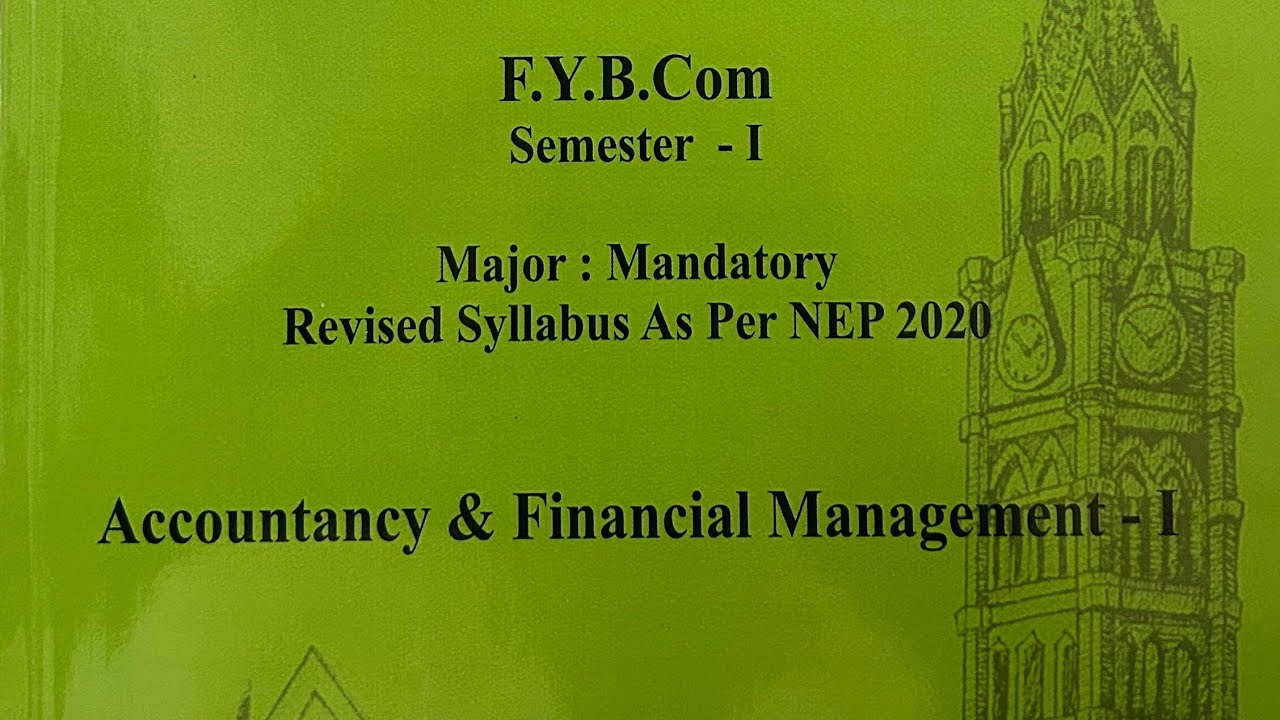 Accountancy & Financial Management I|Most Imp Questions |Fybcom sem1 nep|Mumbai University CDOE Exam