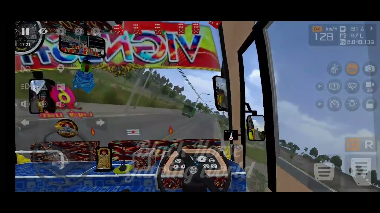 விருத்தாசலம் TO ஸ்ரீமுஷ்ணம் Tamilnadu Bus simulator Indonesia Gameplay || Black Horse Gameing world