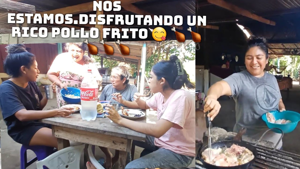 Cocine Un Pollo Frito Para Almorzar🍗😋Y Así Lo Disfrutamos Con Dorita Y Mi Hija🥰