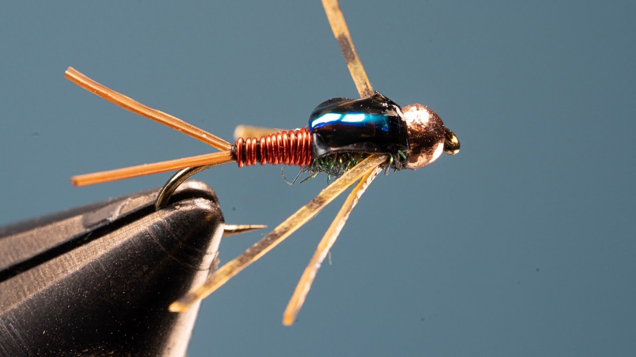 Tying the Rubber Leg Red Copper John