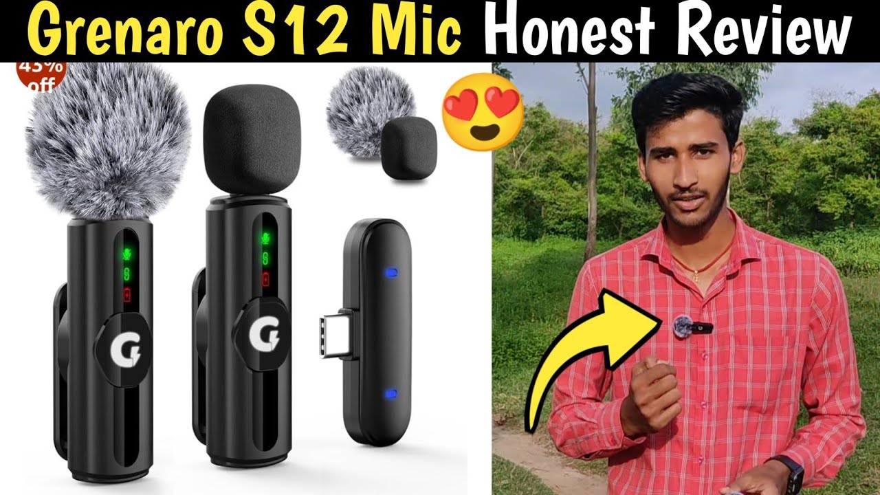 Best Wireless Mic Under ₹1000?Grenaro Mic Full Review! Grenaro S12 wireless mic review