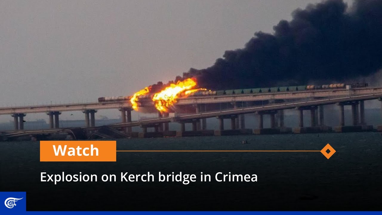 Explosion on Kerch bridge in Crimea