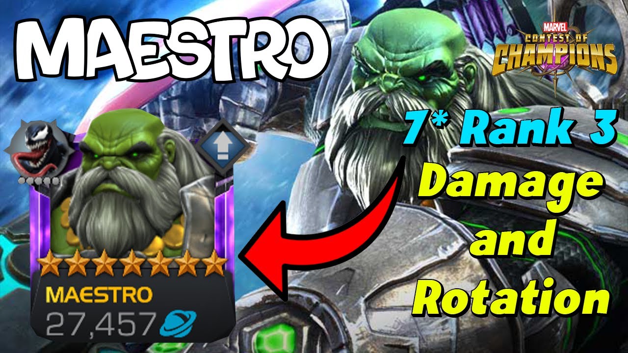 MAESTRO - DAMAGE & ROTATION SHOWCASE! - 7* RANK 3