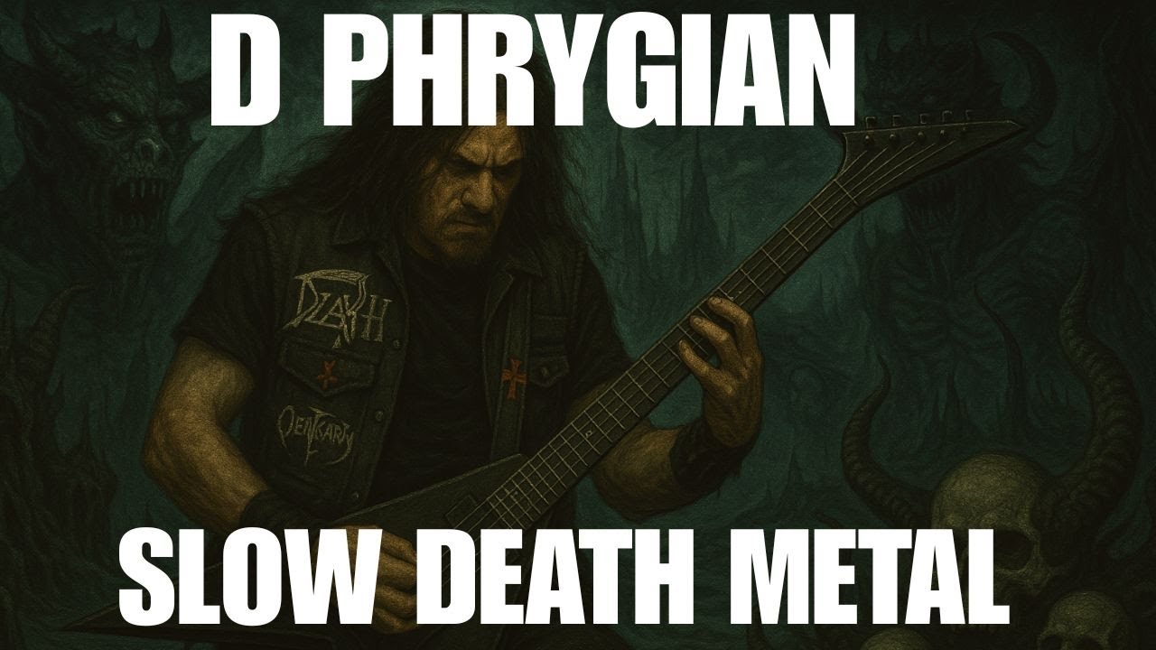 Heavy Metal/DEATH METAL  D minor Phrygian guita Backing  jamTrack