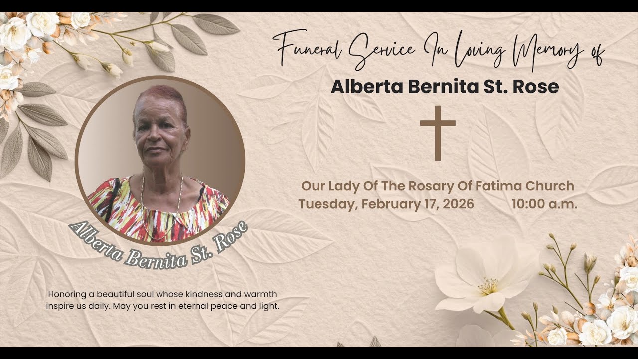 Funeral Service In Loving Memory of Alberta Bernita St. Rose | February 17 | 10 a.m.