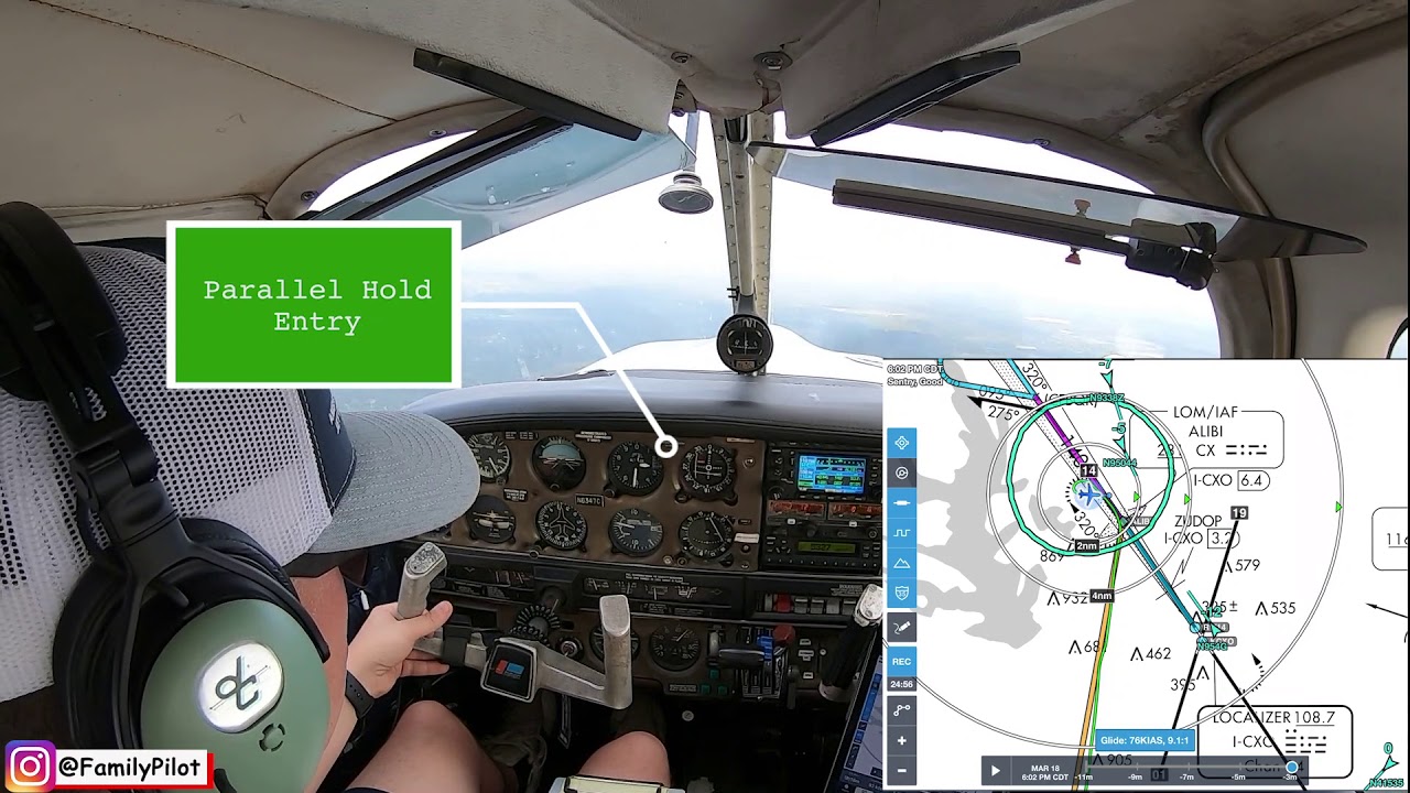 Hold Entry ILS & RNAV approaches ATC Audio - Piper Arrow [FamilyPilot] ForeFlight track included IFR