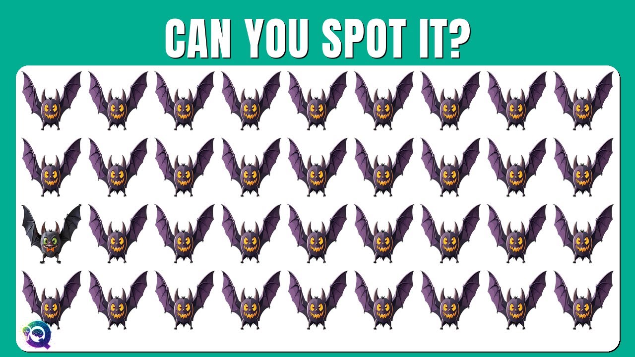 Find the ODD One Out - Halloween Bat 🎃👻🦇 | Easy, Medium, Hard - 42 Ultimate Fun Levels | Quizity