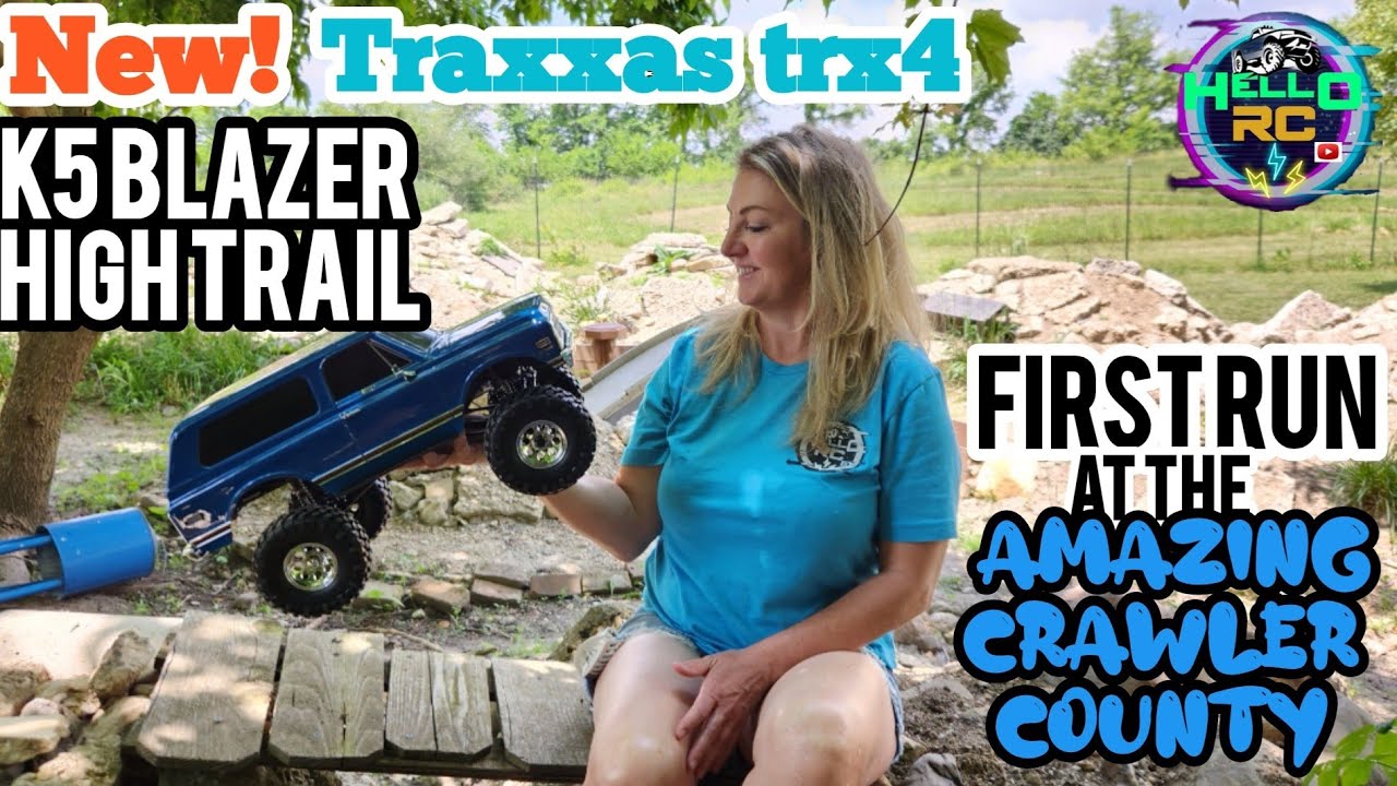 Traxxas k5 Blazer  high trail edition first run at the amazing Crawler County backyard rc park!