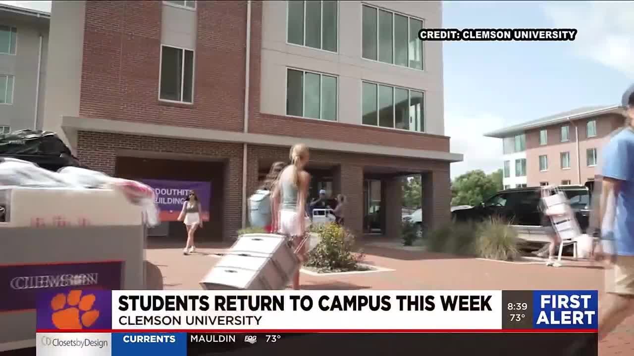 Clemson students return to campus this week