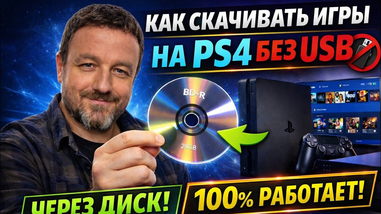 PS4 без USB | BD-R диск GoldHEN  | PS4 / PS5  #PS4 #PS5 #PlayStation  #GoldHEN  #BDJ #PS4Exploit 