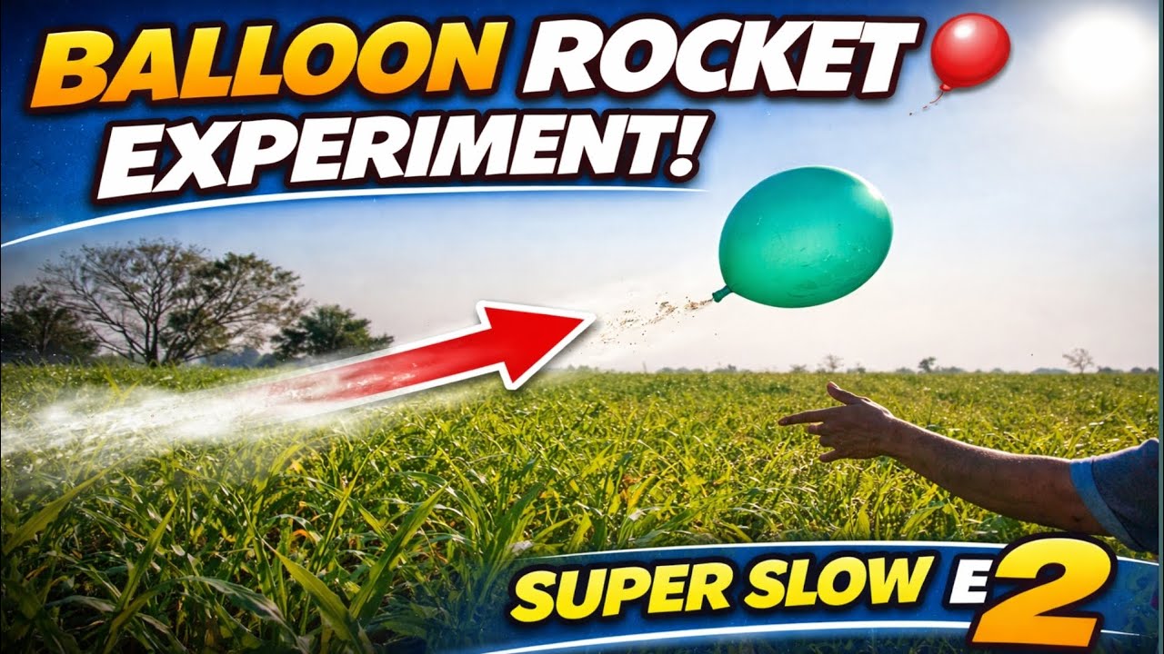 Balloon Rocket Experiment 🚀🎈 | Super Slow Motion & Satisfying | Episode 2 