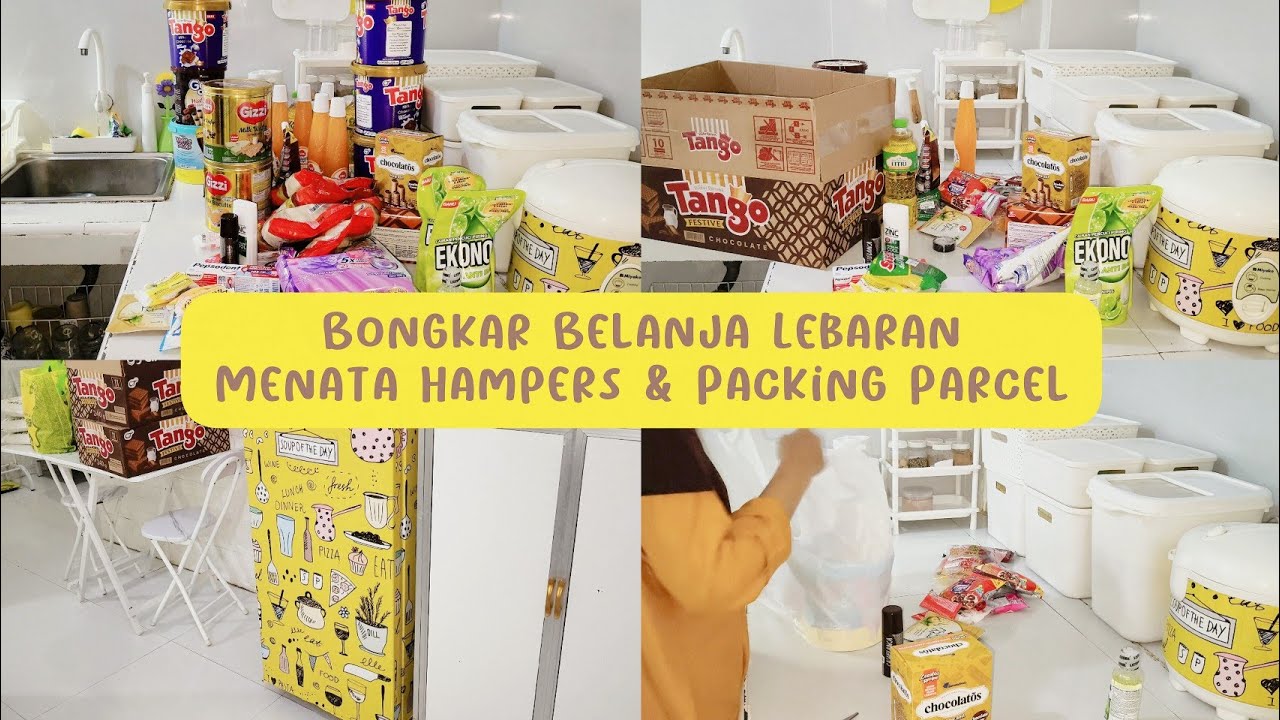 Bongkar Belanja Lebaran 🎁 Menata Hampers & Packing Parcel Lebaran di Rumah ✨ Parcel Siap Dikirim 🎀
