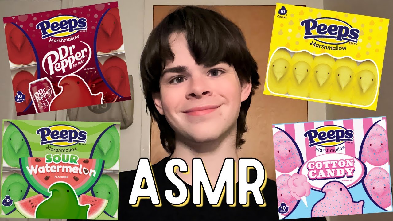 ASMR Marshmallow Peeps Mukbang | Пробуем 12 разных вкусов | Звуки еды