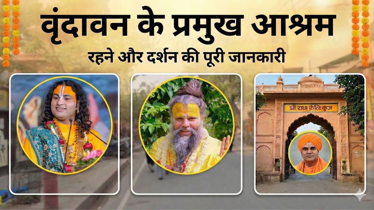 Vrindavan ke Pramukh Ashram: Gori Gopal, Maheshanand Soham, Shri Radha Keli Kunj (Premanand Ji)