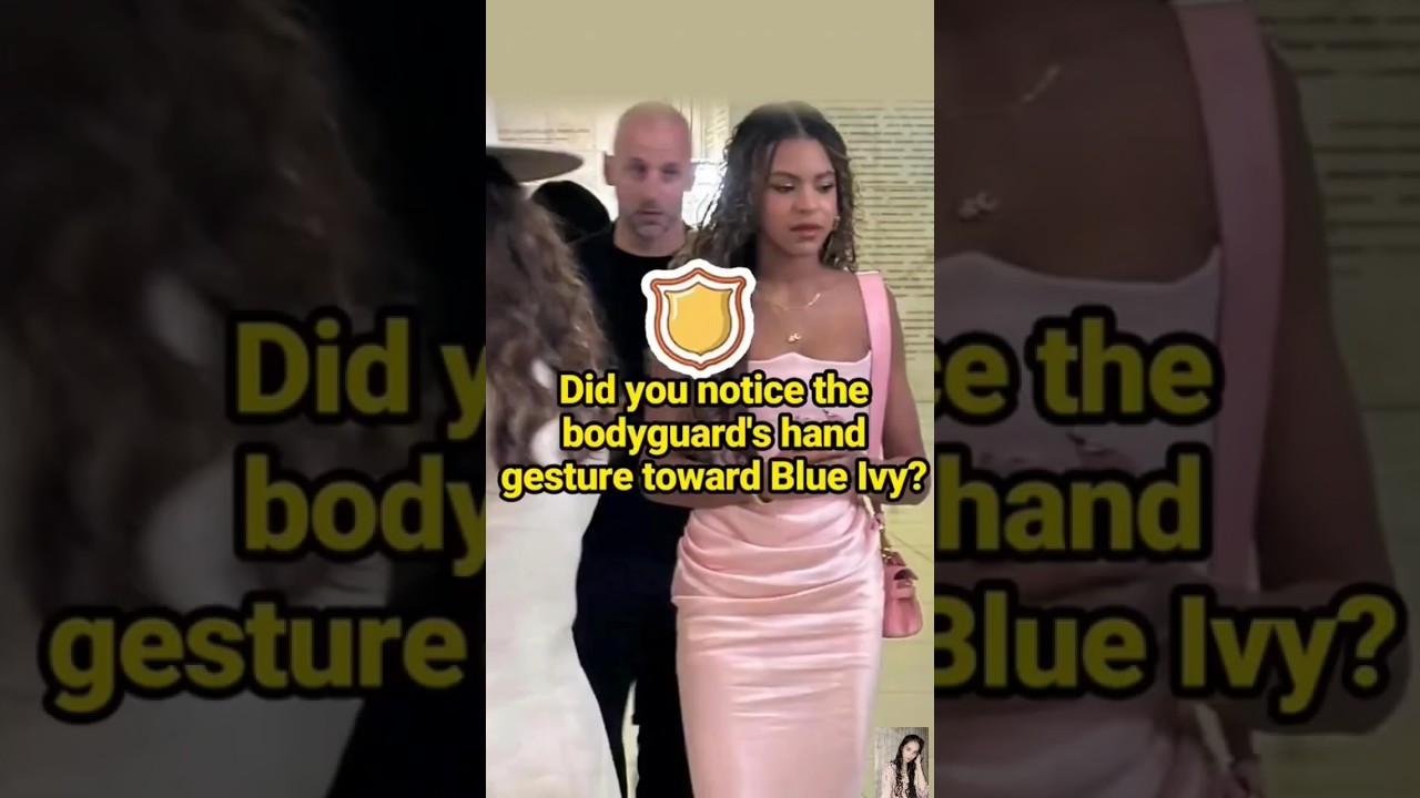 Did you notice the bodyguard's hand gesture toward Blue Ivy?#celebrity #celebritynews