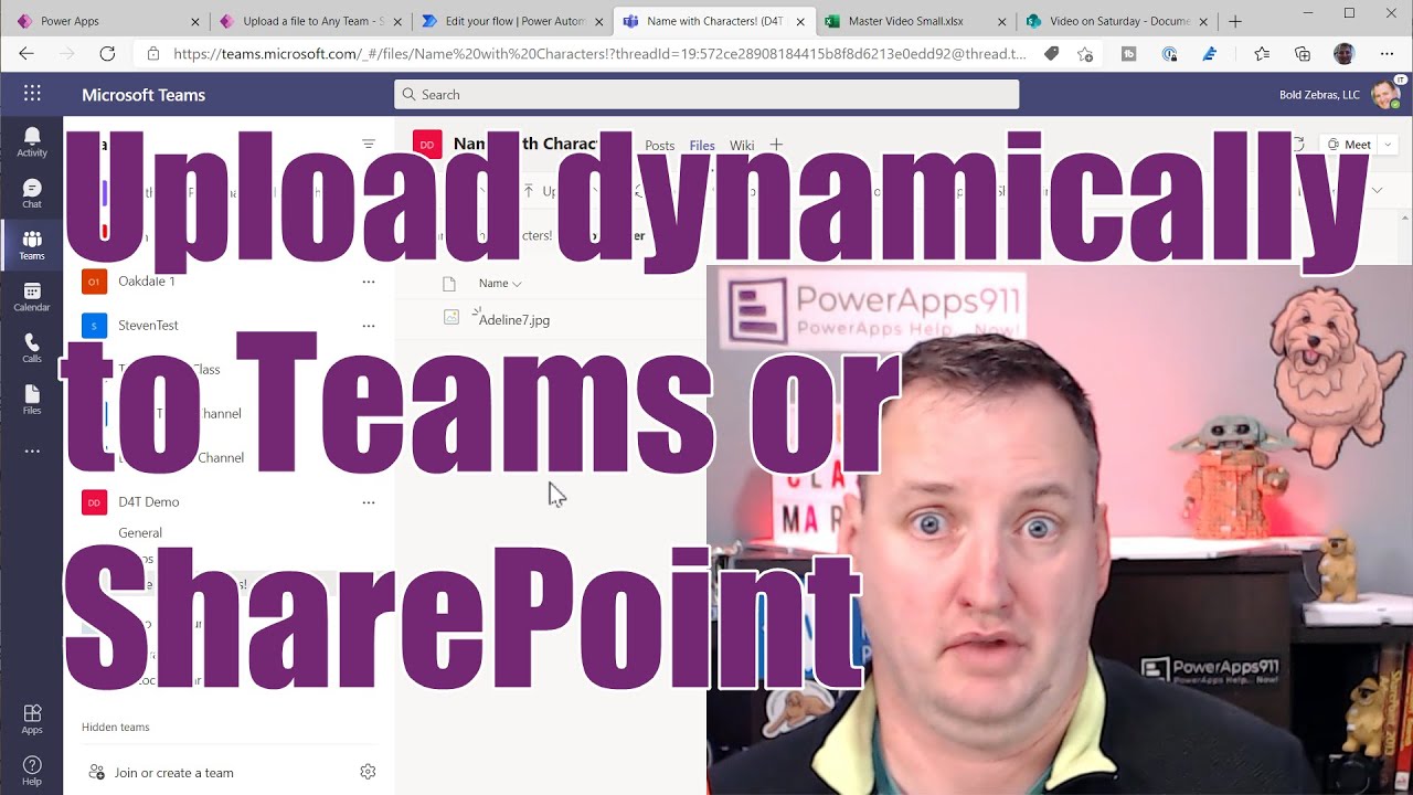 Power Apps Dynamic Uploads for Teams or SharePoint via Flow 🤩