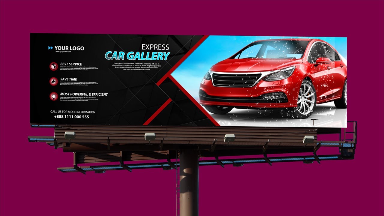 Car Billboard Advertisement Design- Photoshop Tutorial