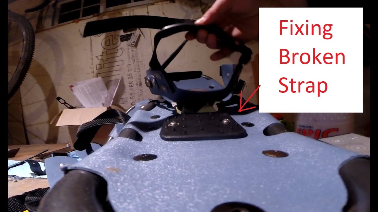 DIY Snowshoe Strap Repair using old kevlar bicycle tire