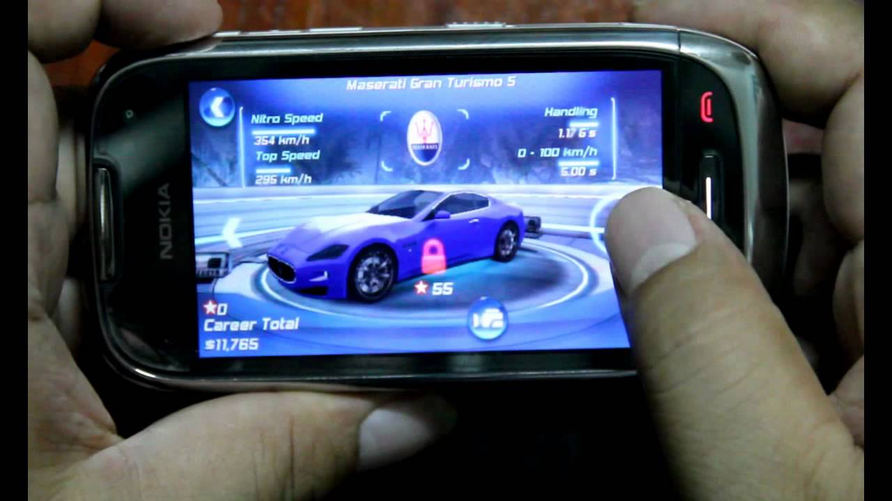 Asphalt 6 : Adrenaline HD on Nokia C7 Symbian Anna OS - Asphalt 6 all car and test racing