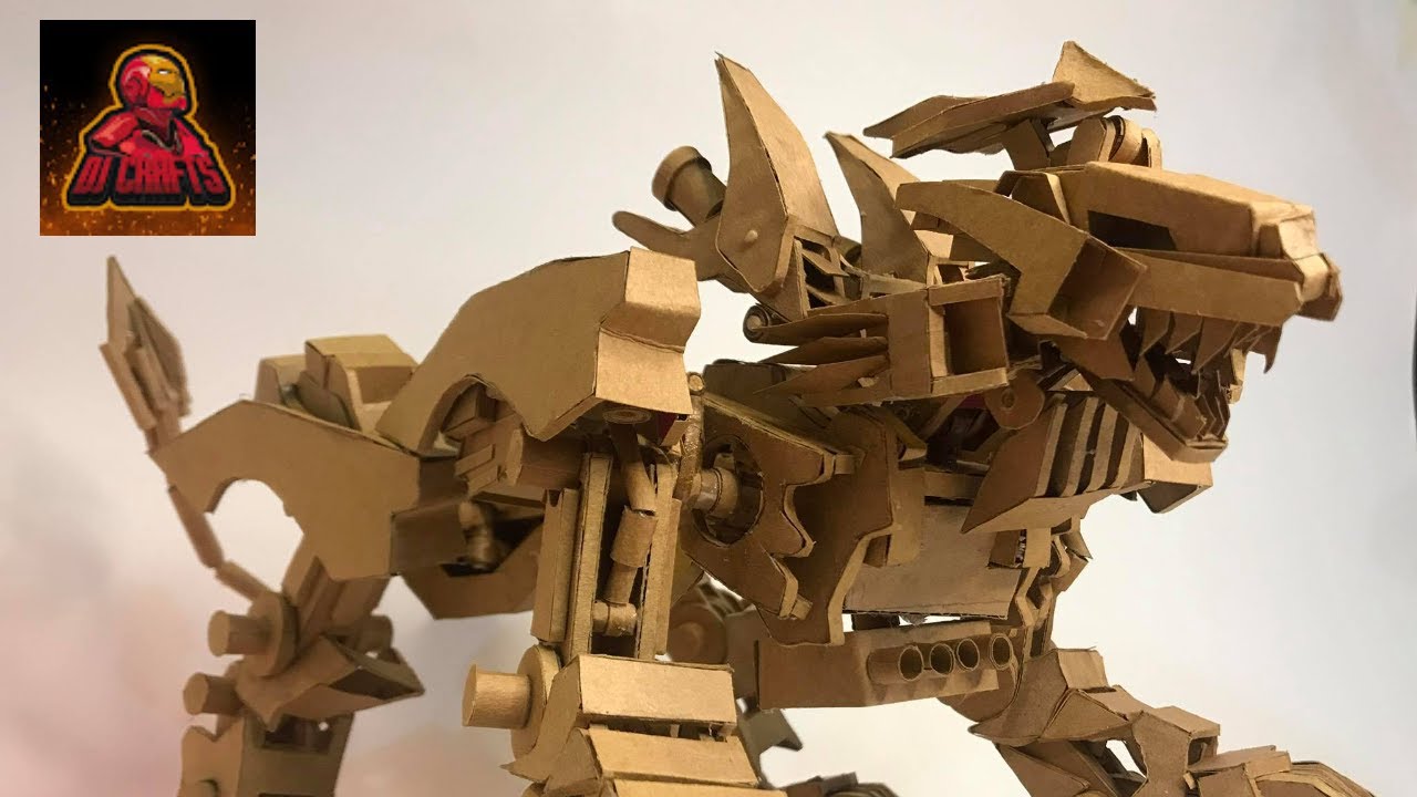 HOW TO MAKE PAPER CRAFTS ORIGAMI  EASY ZOIDS LIGER ZERO MADE FROM CARDBOARD