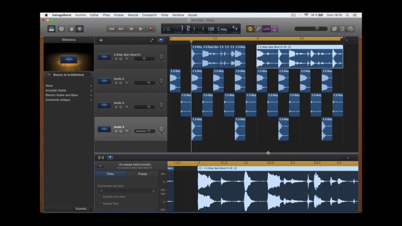 Cómo usar GarageBand: Edición de audio (cortar, desplazar, pegar, fade in/out)