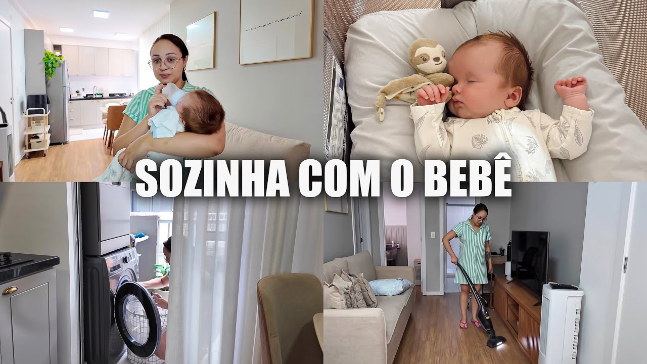 MANHÃ EM CASA SOZINHA COM O BEBÊ | organizei o apê | limpeza diária  