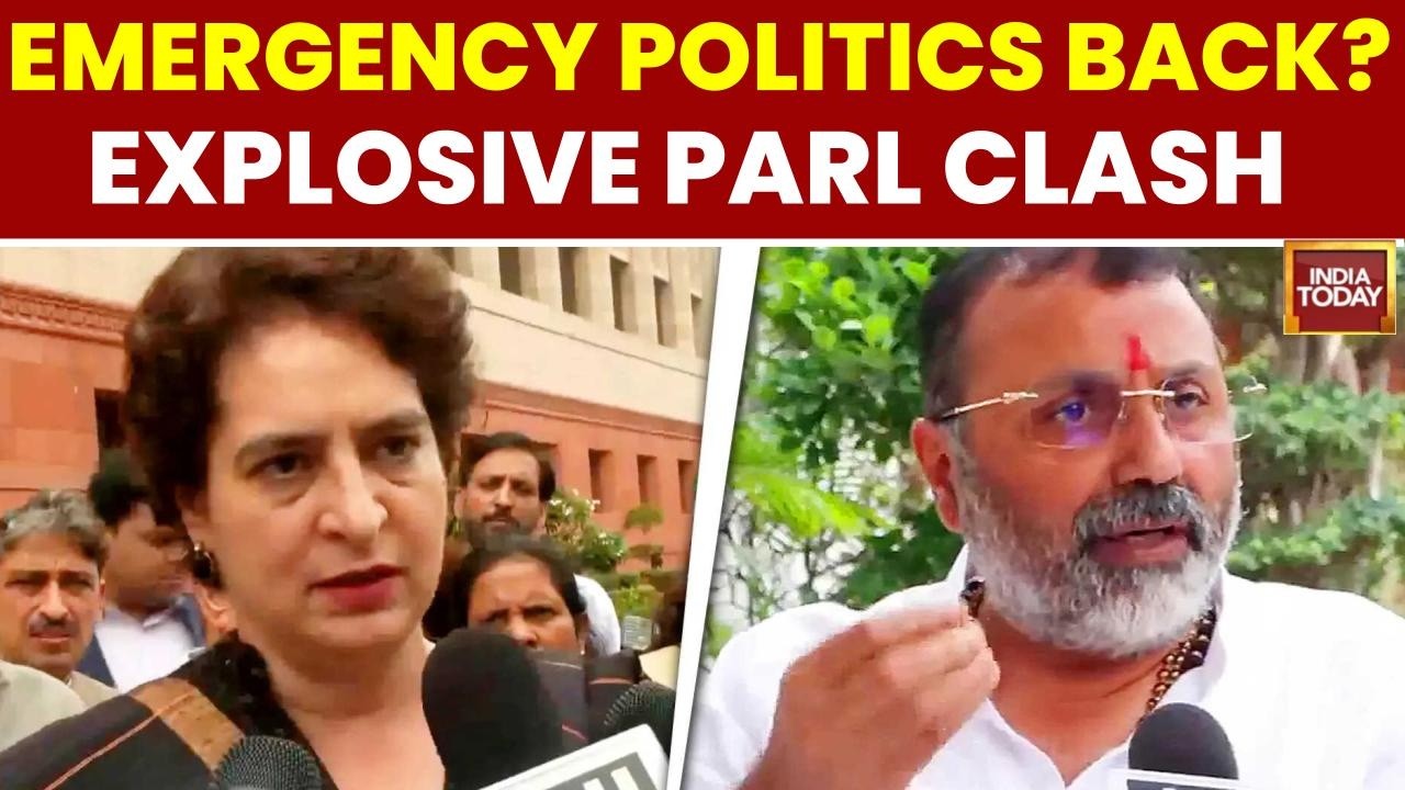BJP vs. Congress in Lok Sabha over Emergency Mindset, Paper Leak Bill & Police Action | Clash in ...