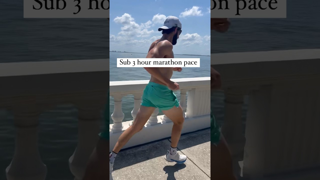 What sub 3 hr marathon pace looks like (6:50 min / mile) 😅🔥
