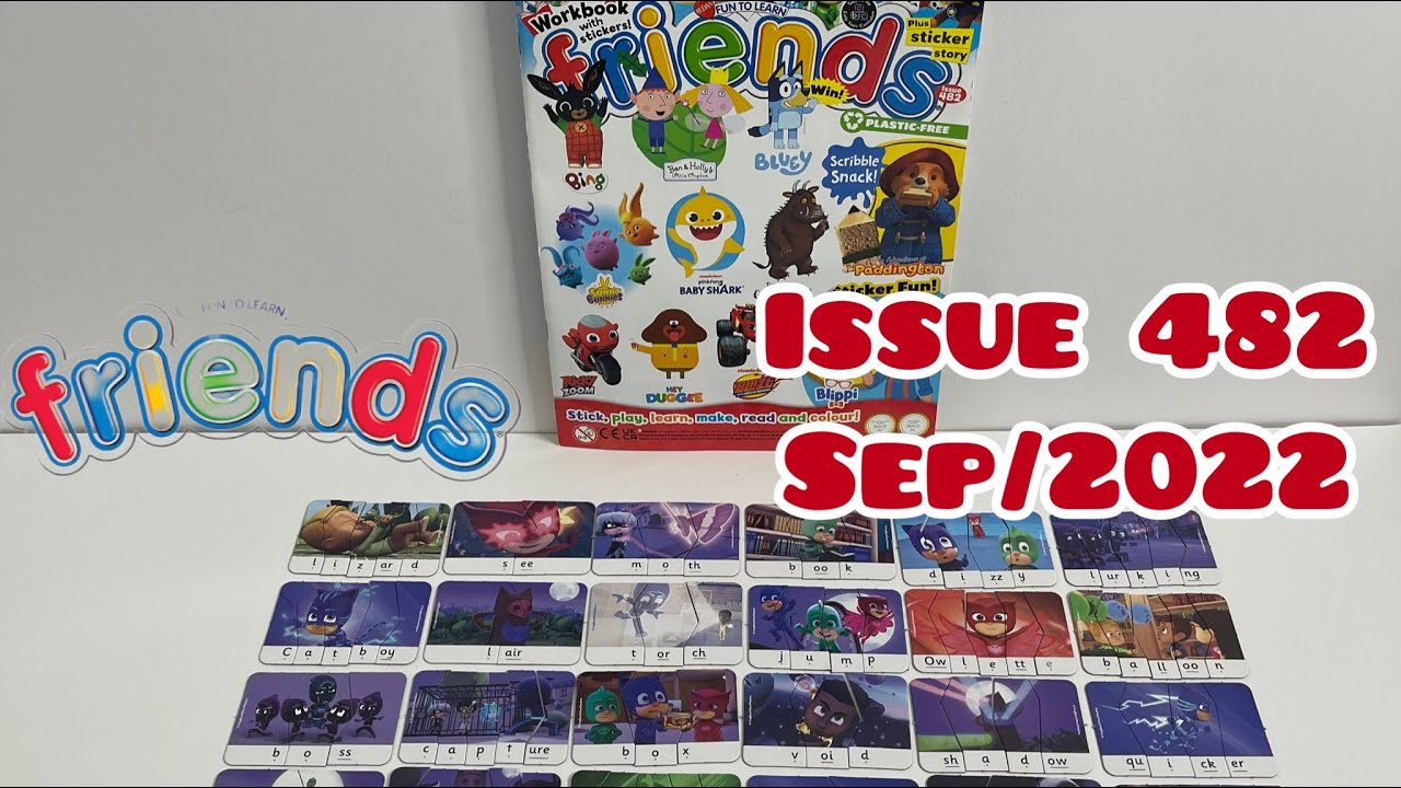 Friends magazine, issue 482, Sep/2022, with PJMask phonic jigsaws 🧩